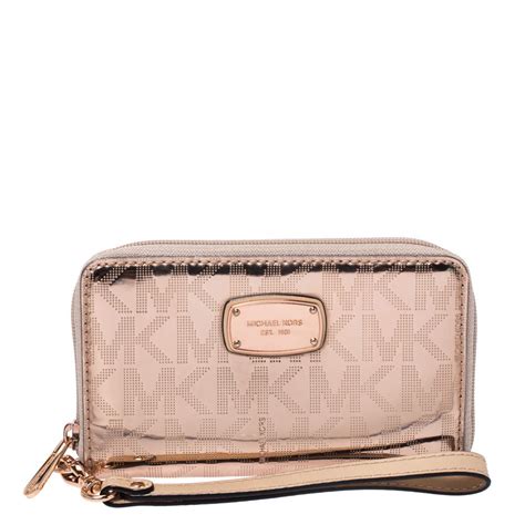 ebay michael kors alex phone wallet rosegold|Michael Kors Wristlet Phone Wallet Rose Gold Pink Metallic.